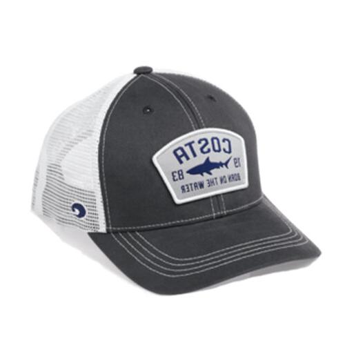 Costa del Mar Costa Chatham Shark Twill Trucker Hat Navy; One Size