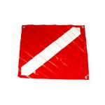 Joy Fish Dive Flag 14"x16" Vinyl Red & White