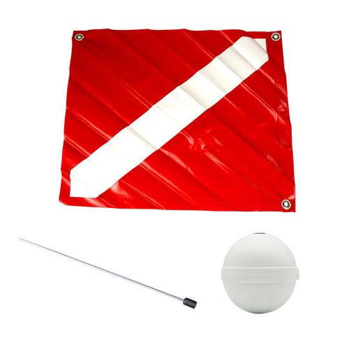 Joy Fish Dive Flag Kit: Dive Flag, Float, Weighted Pole