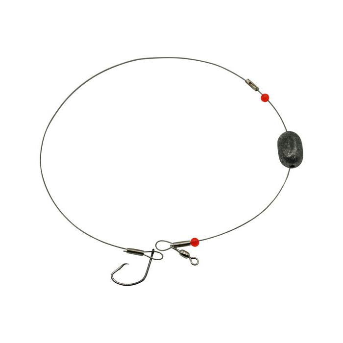 Joy Fish Weighted Redi-Rig 40Lb 18" Stainless Steel Circle Hook 1/0