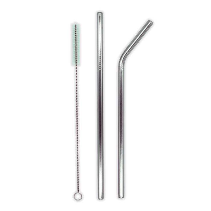 VIVA Stainless Straw with Brush 30oz 2/Pk