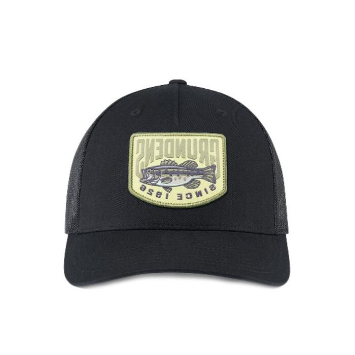 Grundens Bass Patch Trucker Hat Black