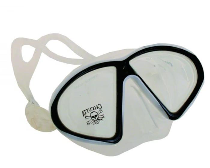 Calcutta Silicone Snorkeling Mask Medium/Large Black and Clear