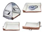 Boat Dog Bed with Tent - Camel - Large